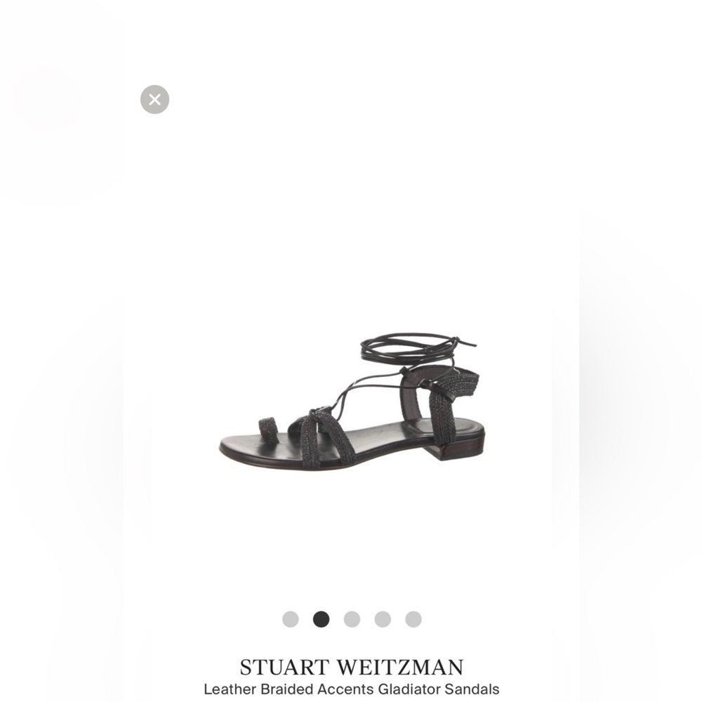 Stuart Weitzman Black Gladiator Sandals size 7